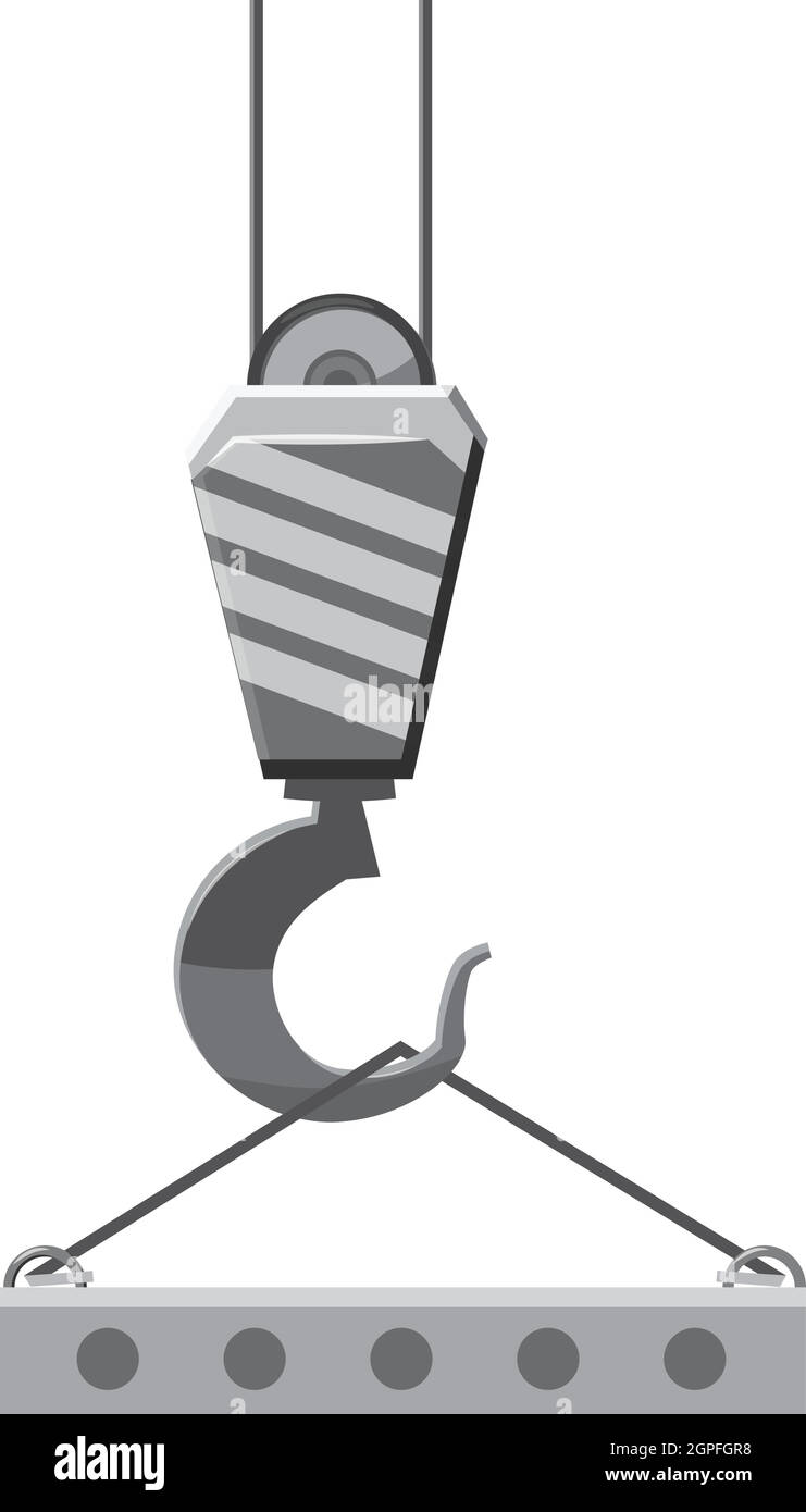 Crochet industriel avec l'icône de dalle de béton armé Illustration de Vecteur