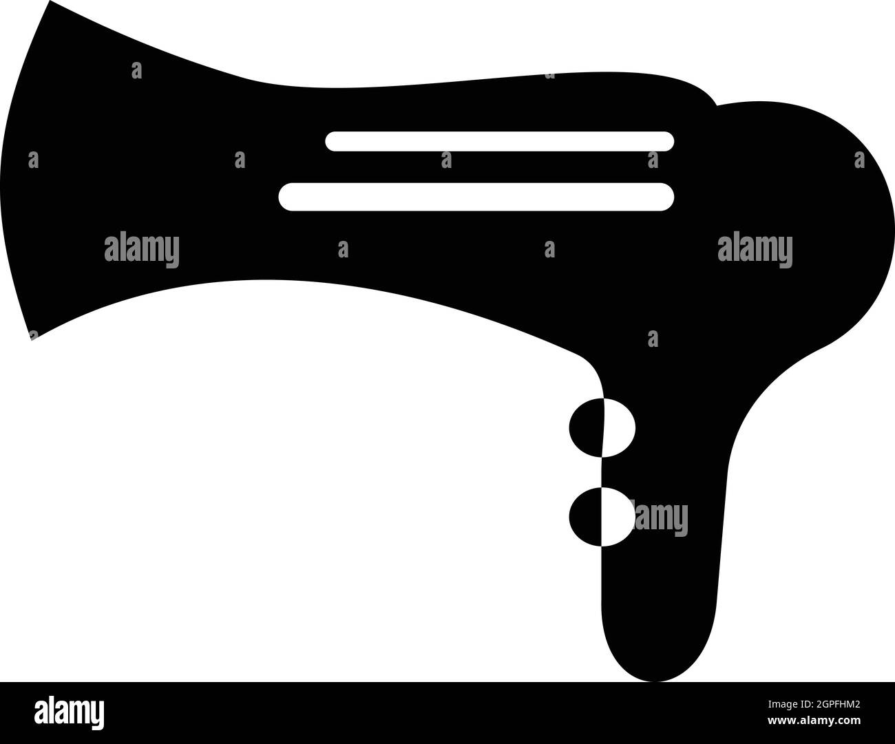 Sèche-cheveux, icône de style simple Illustration de Vecteur