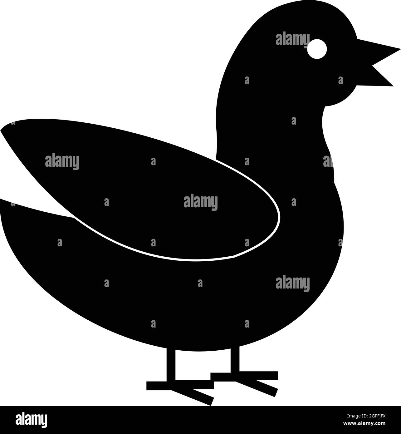 L'icône de canard, le style simple Illustration de Vecteur