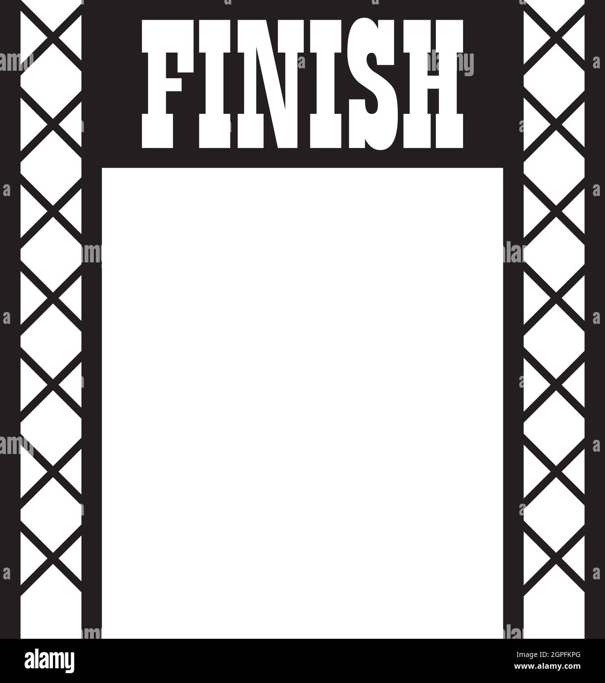 Fini les courses de Gates, icône de style simple. Illustration de Vecteur