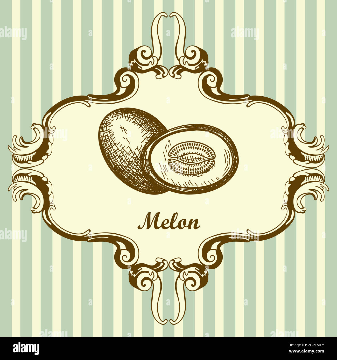 Icône de Melon Illustration de Vecteur