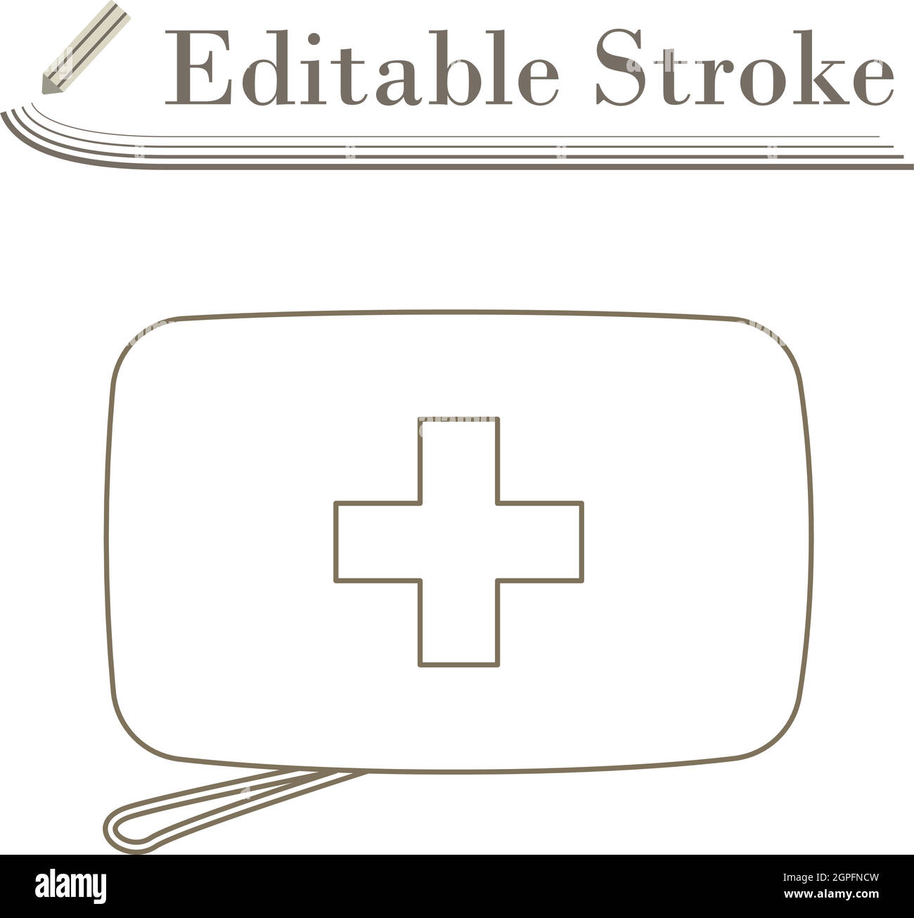 Icône de trousse de premiers soins alpiniste Illustration de Vecteur