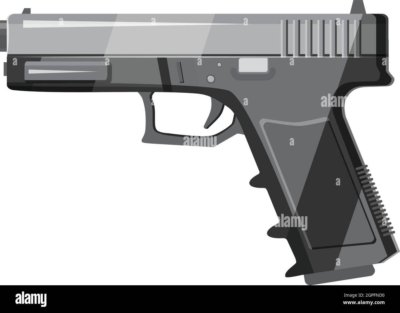 L'icône des armes à feu, style monochrome gris Illustration de Vecteur