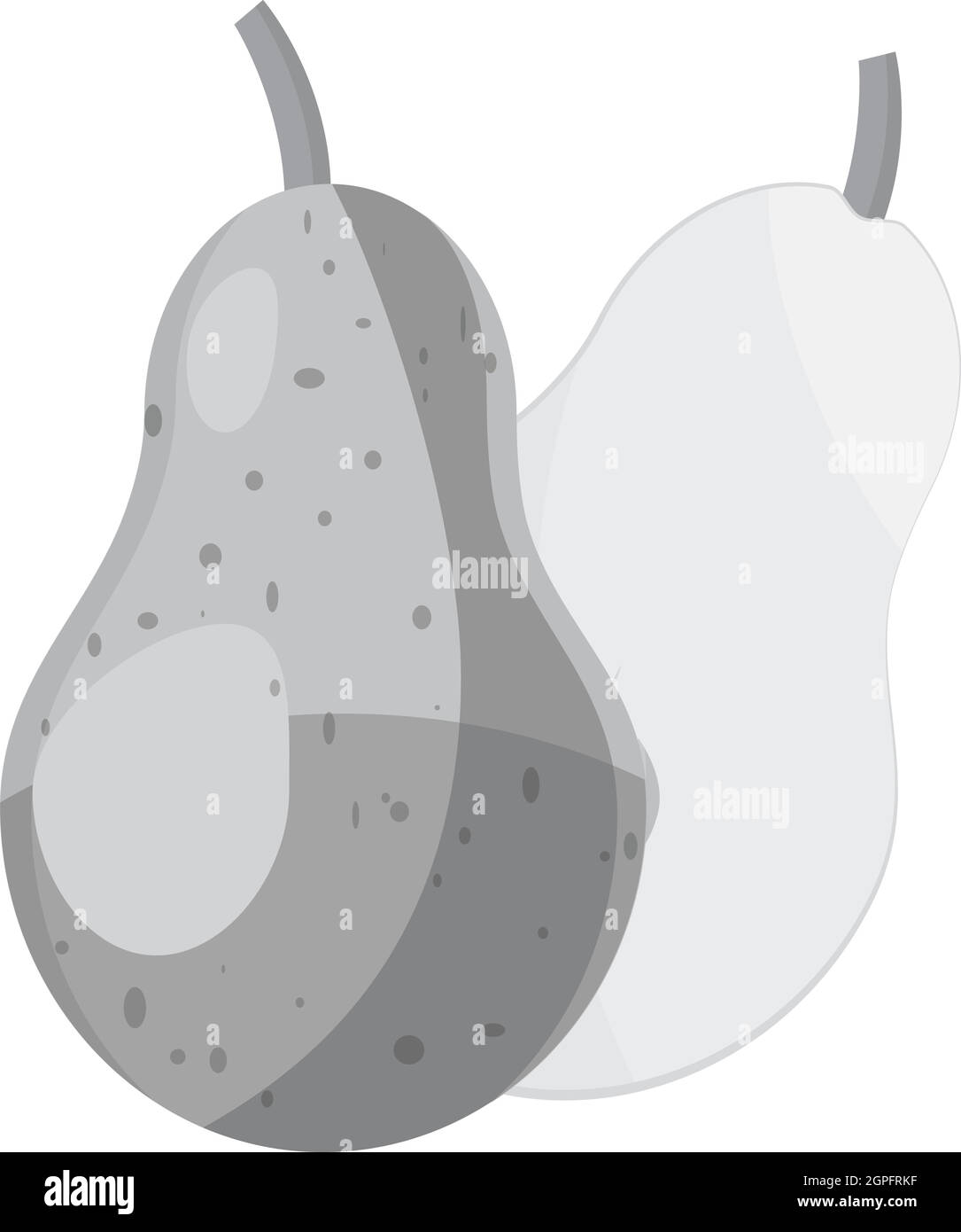 L'icône de poire, style monochrome gris Illustration de Vecteur