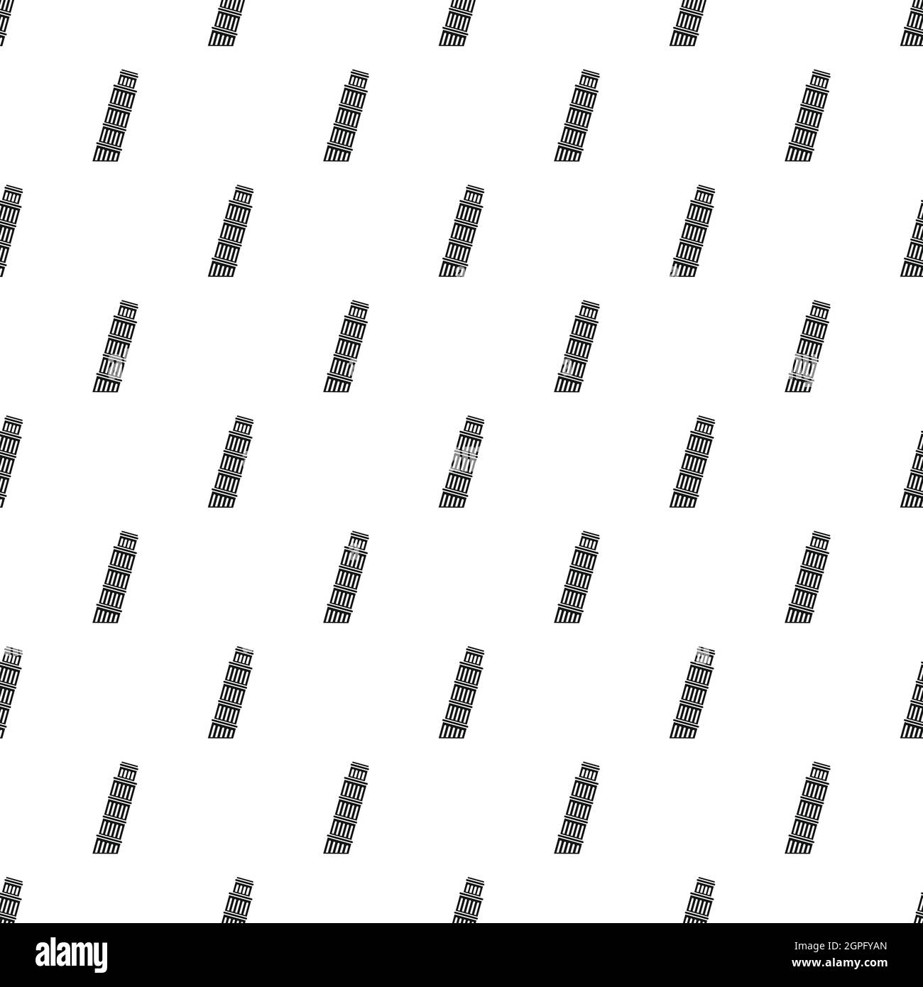 La tour de Pise, le style simple pattern Illustration de Vecteur