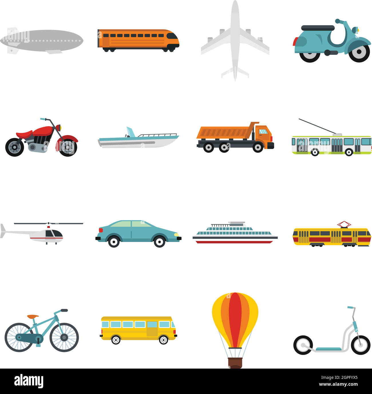 Kit de transport, style plat Illustration de Vecteur