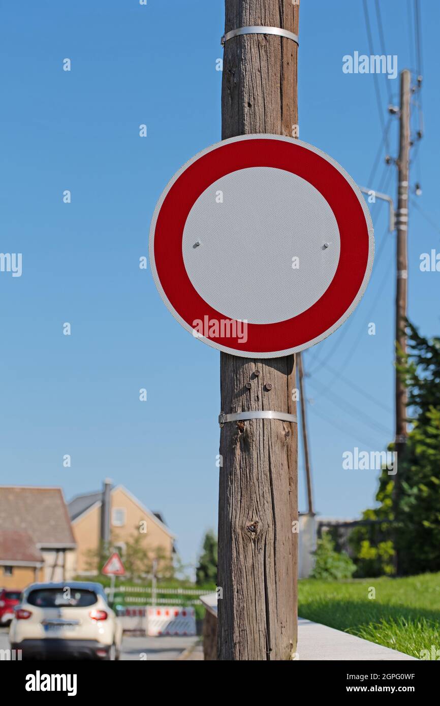 Panneau de signalisation pas de passage pour les véhicules Banque D'Images