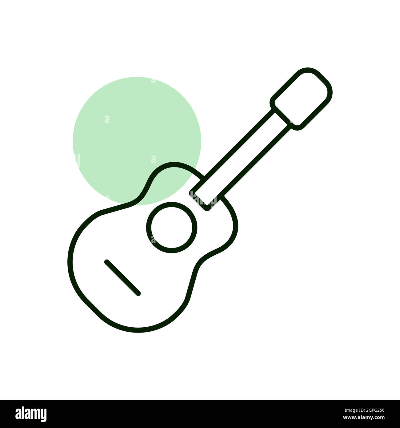 Icône de vecteur de guitare acoustique classique. Signe musical Illustration de Vecteur