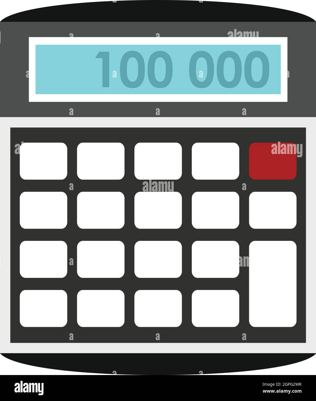 L'icône de la calculatrice, style plat Illustration de Vecteur