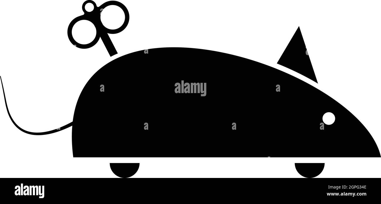 L'icône de la souris mécanique, le style simple Illustration de Vecteur