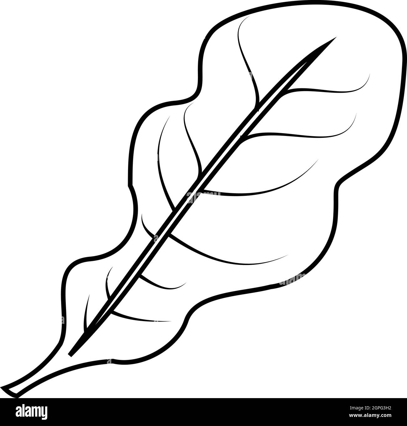 Les feuilles de salade, l'icône de style contour Illustration de Vecteur