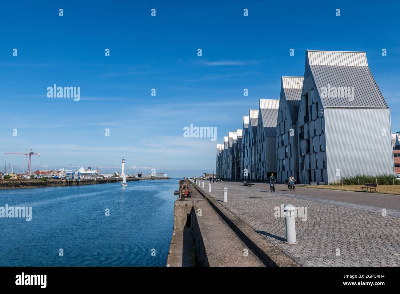 France, Nord (59), Dunkerque, immeubles de l'éco-quartier « le Grand large » Banque D'Images
