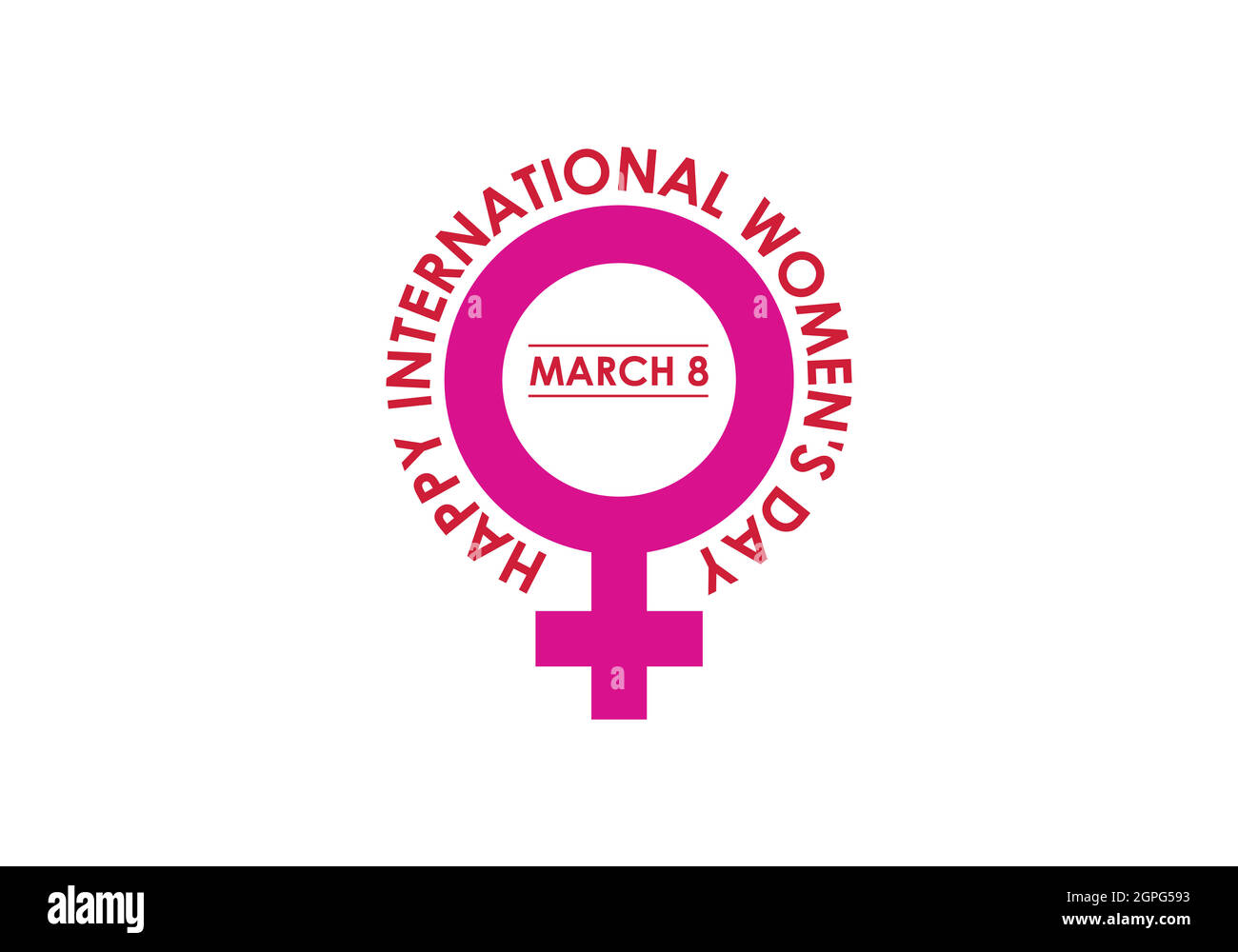 Éléments de conception typographique Happy Women's Day. Illustration de Vecteur