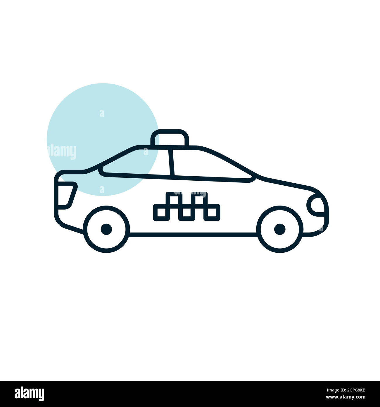 Icône de vecteur plat de voiture de taxi Illustration de Vecteur