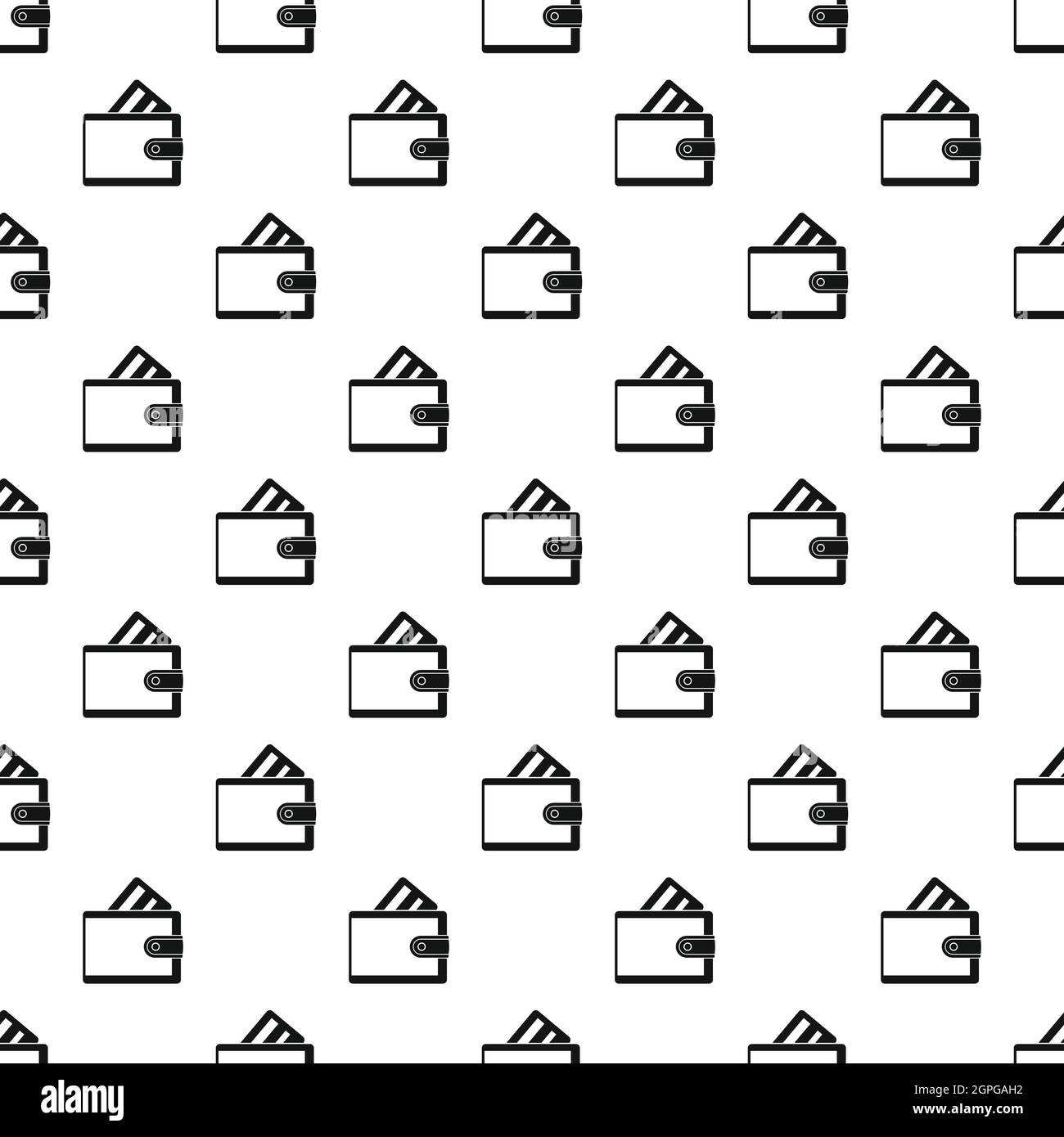 Portefeuille avec motif de carte de crédit, le style simple Illustration de Vecteur