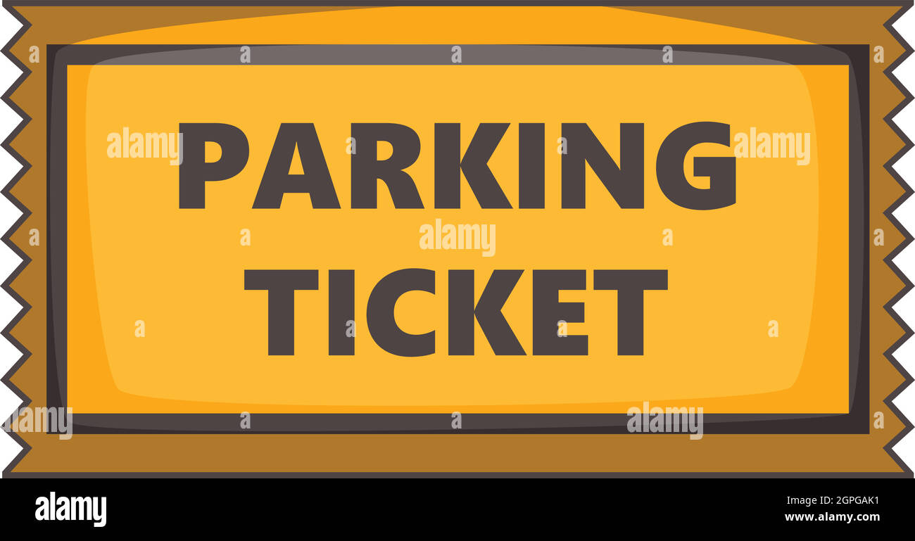 Ticket de parking, l'icône de style cartoon Illustration de Vecteur