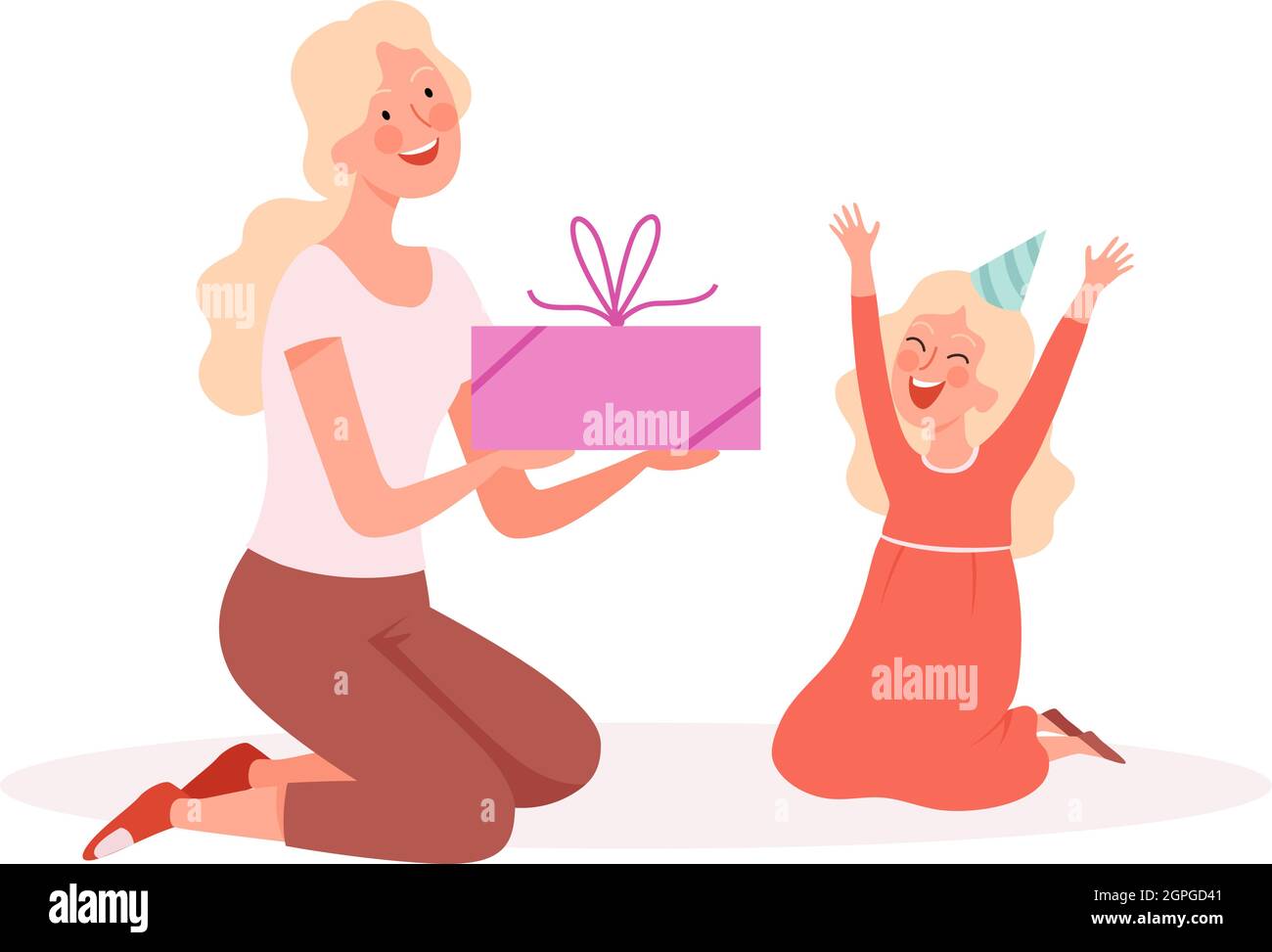 Bonne Fille Une Femme Donne Un Cadeau A Sa Fille Fete D Anniversaire Fete Familiale Jolie Dessin Anime Illustration Vectorielle Pour La Mere Et Le Petit Enfant Image Vectorielle Stock Alamy Bonne Fille Une Femme Donne Un Cadeau A Sa Fille Fete D Anniversaire Fete Familiale Jolie Dessin Anime Illustration Vectorielle Pour La Mere Et Le Petit Enfant Image Vectorielle Stock Alamy