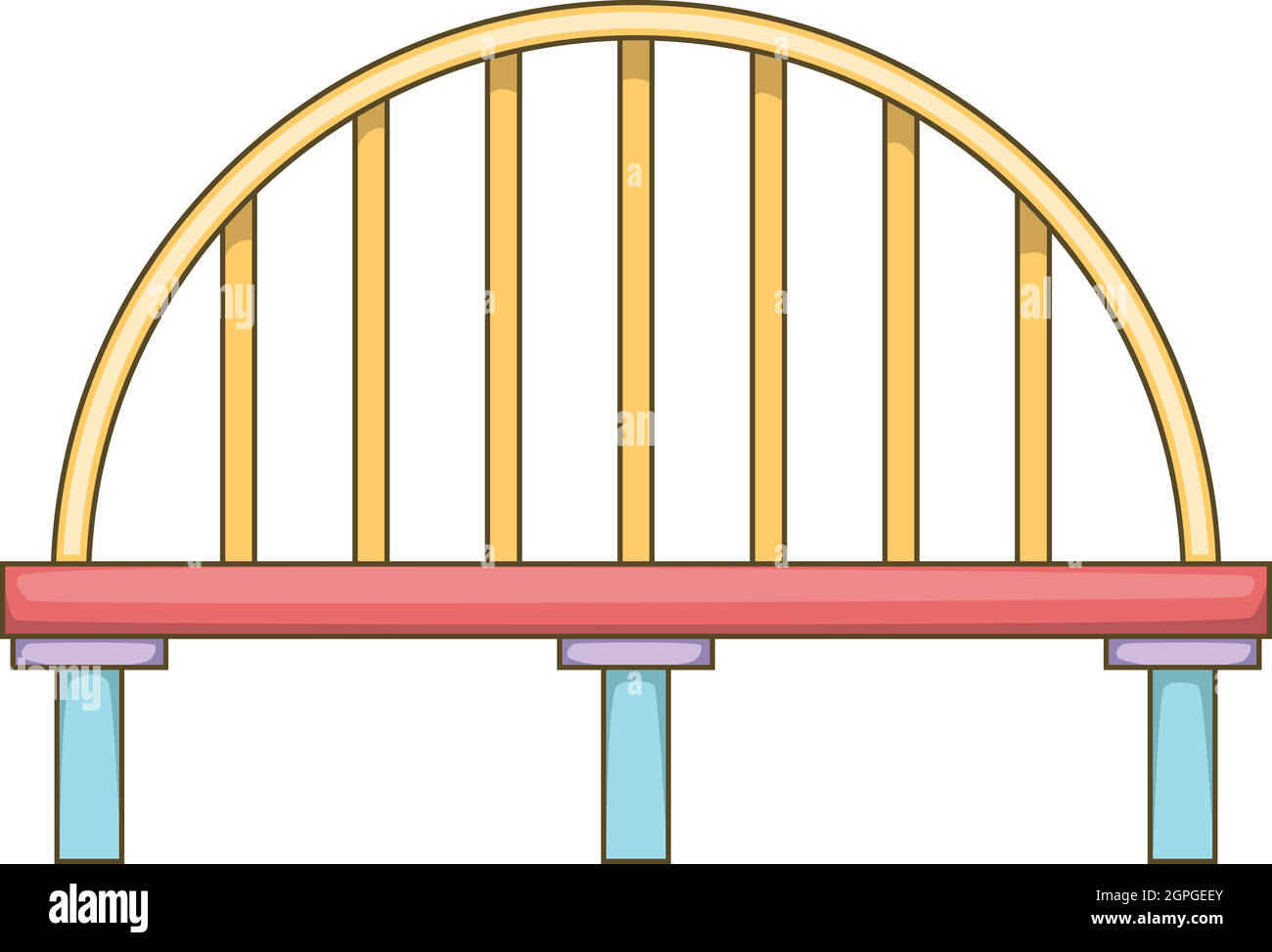 Pont classique, l'icône de style cartoon Illustration de Vecteur