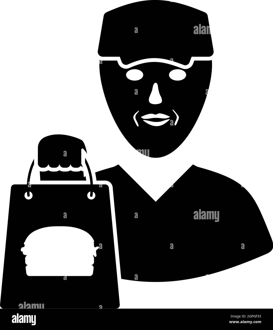 Icône livraison de nourriture Illustration de Vecteur