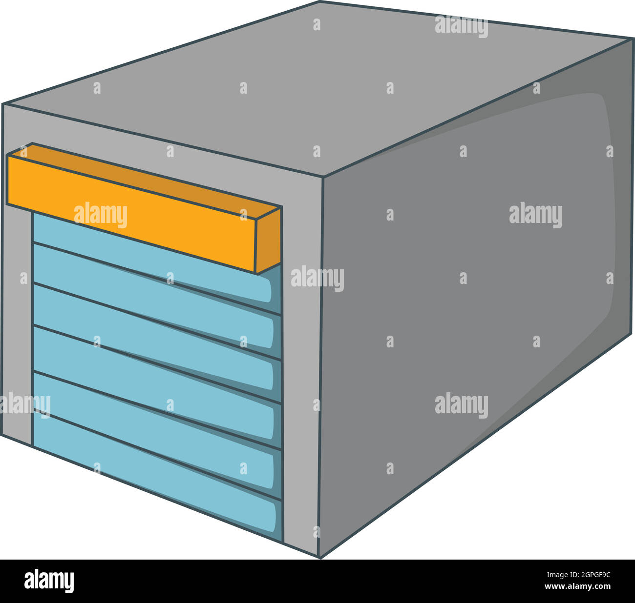 Portes de parking, l'icône de style cartoon Illustration de Vecteur
