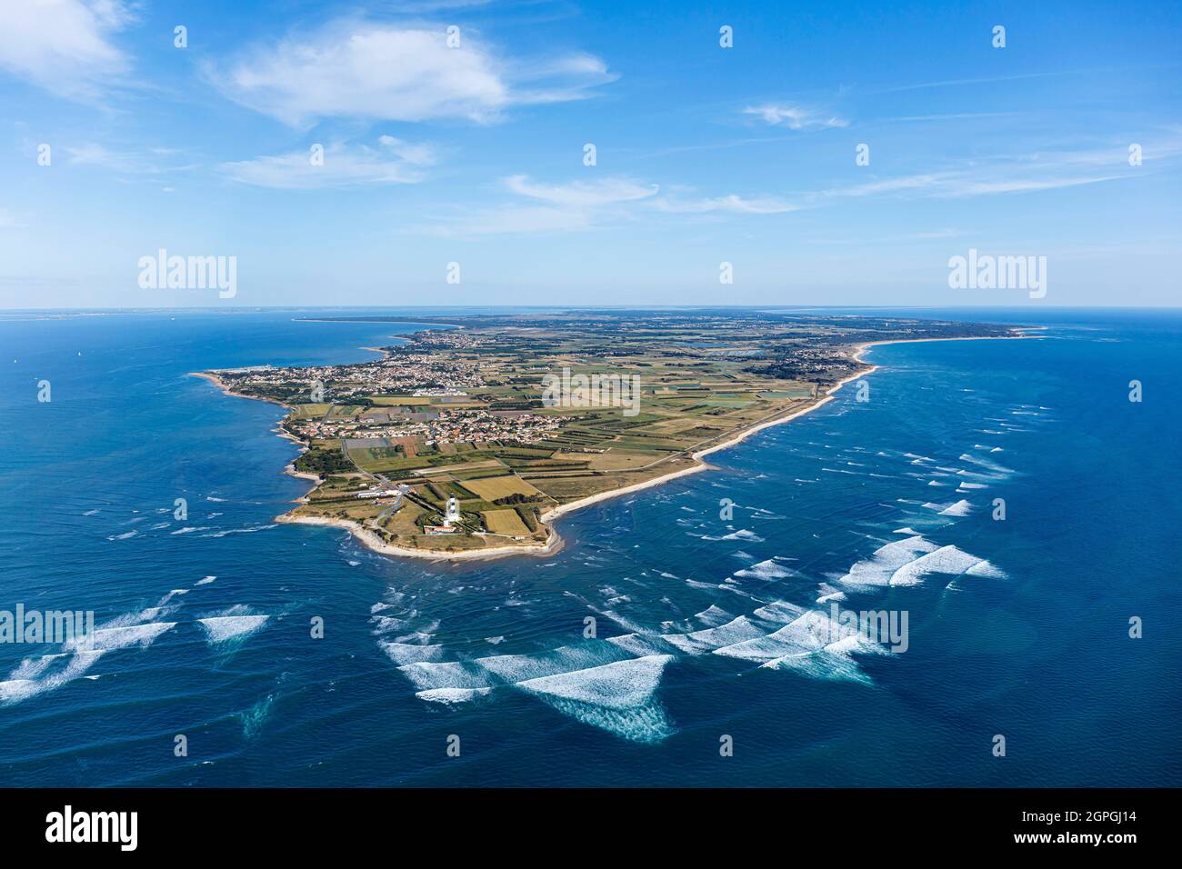 France, Charente Maritime, île d'Oléron (vue aérienne) Banque D'Images