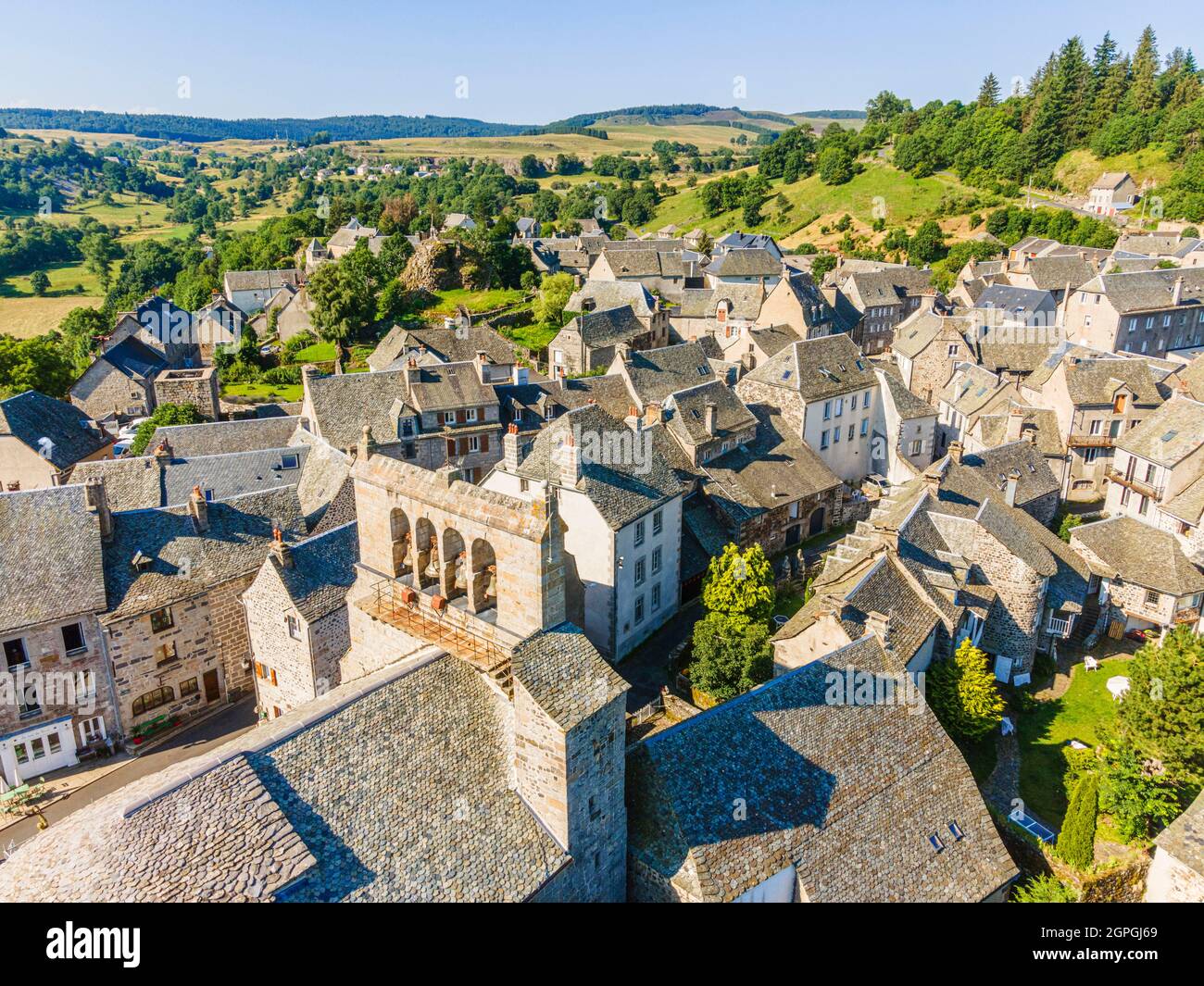 France, Cantal, Saint Urcize, Église Saint Pierre et Saint Michel de