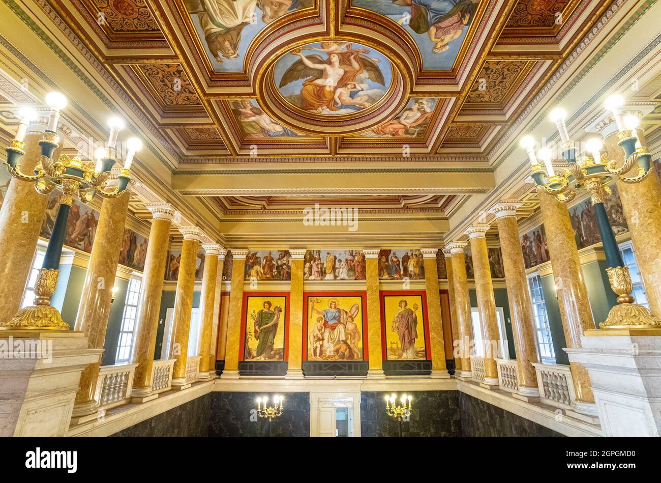 Hongrie, Budapest, classée au patrimoine mondial de l'UNESCO, quartier Pest, Musée national hongrois (Magyar Nemzeti Muzeum) Banque D'Images