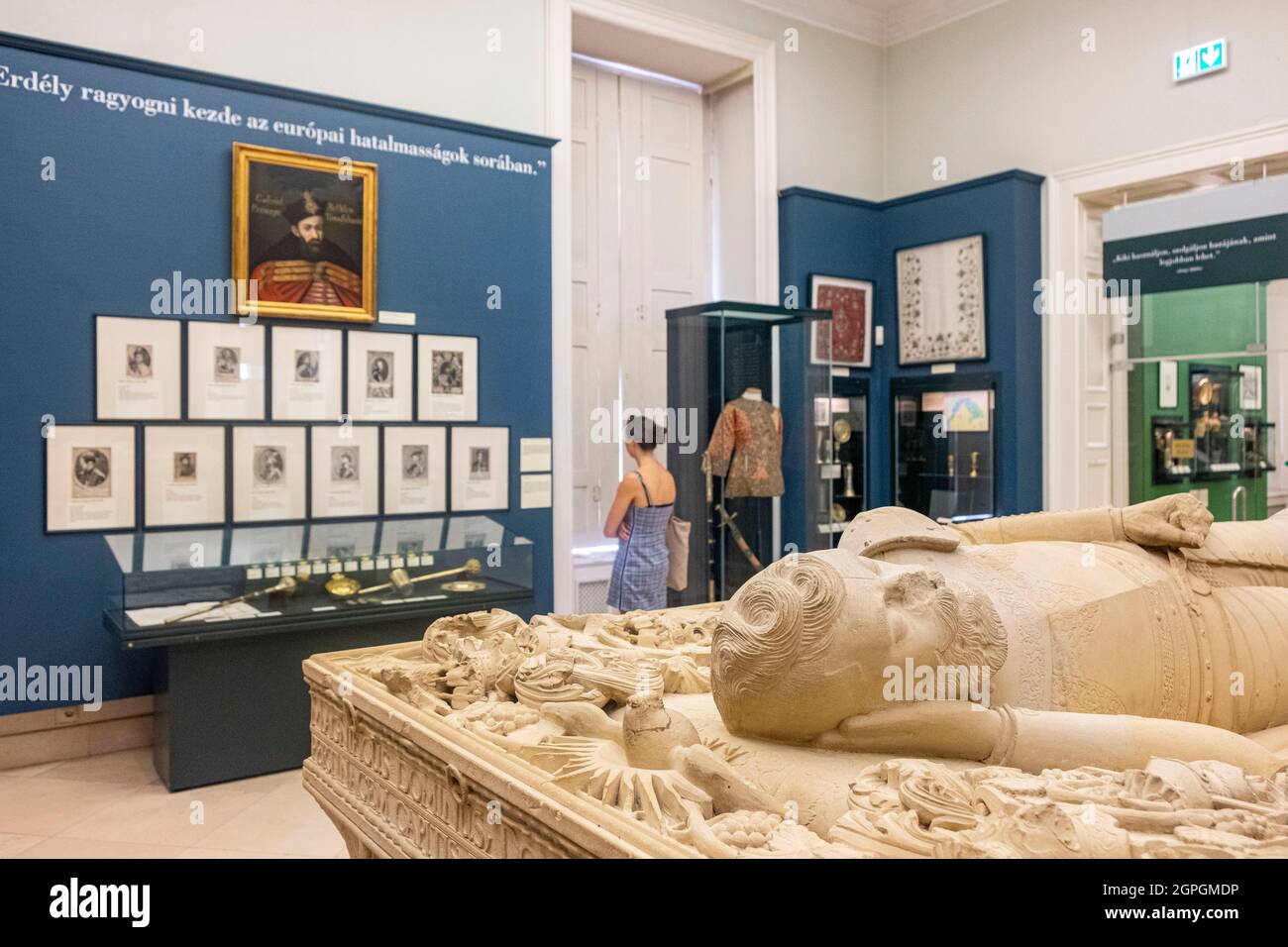 Hongrie, Budapest, classée au patrimoine mondial de l'UNESCO, quartier Pest, Musée national hongrois (Magyar Nemzeti Muzeum), lieu de sépulture de Gyögy Apafi, fin du XVIe début du XVIIe siècle, salle 7 Banque D'Images