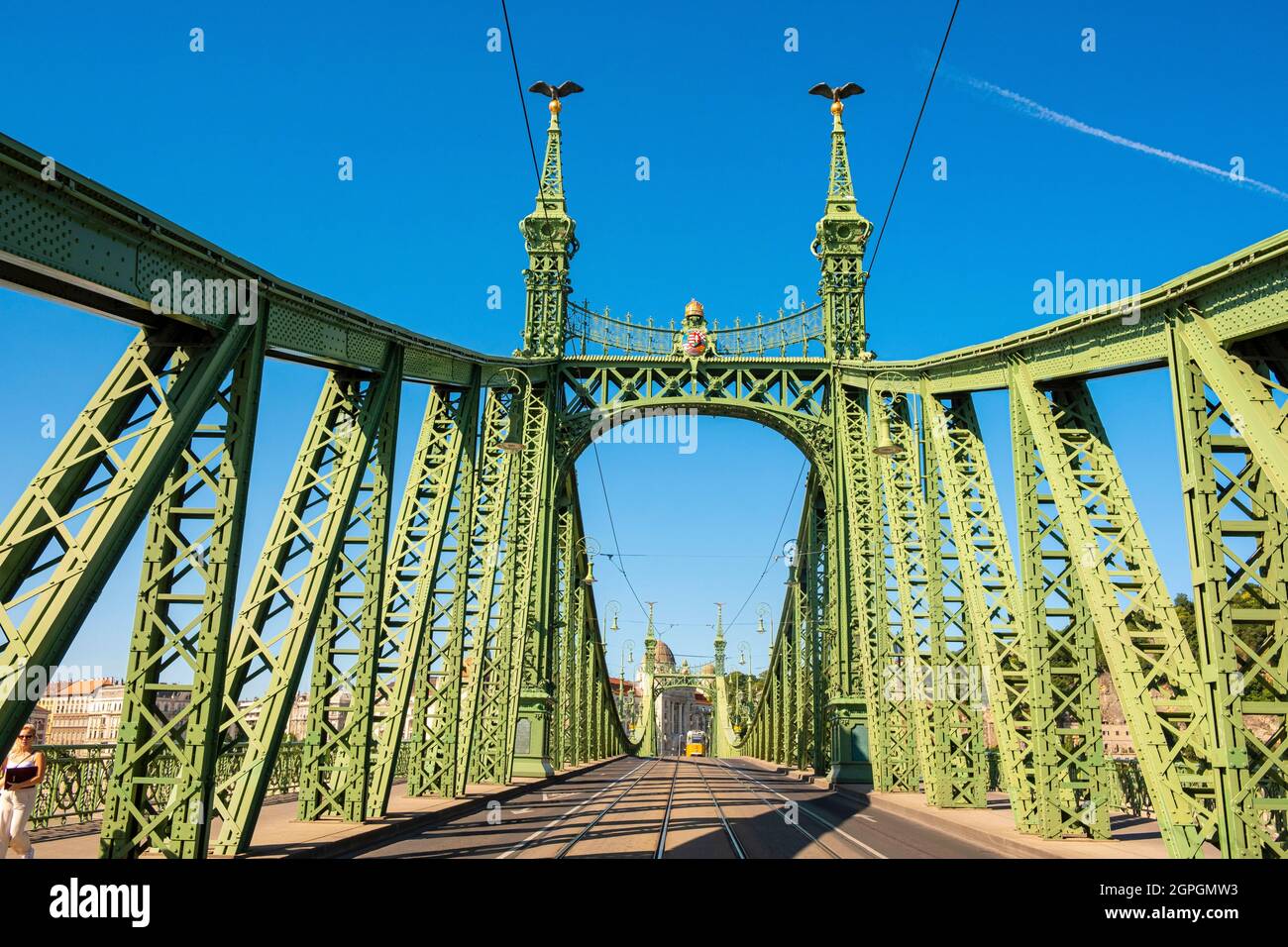 Hongrie, Budapest, classée au patrimoine mondial de l'UNESCO, le pont de la liberté (Szabadag) Banque D'Images