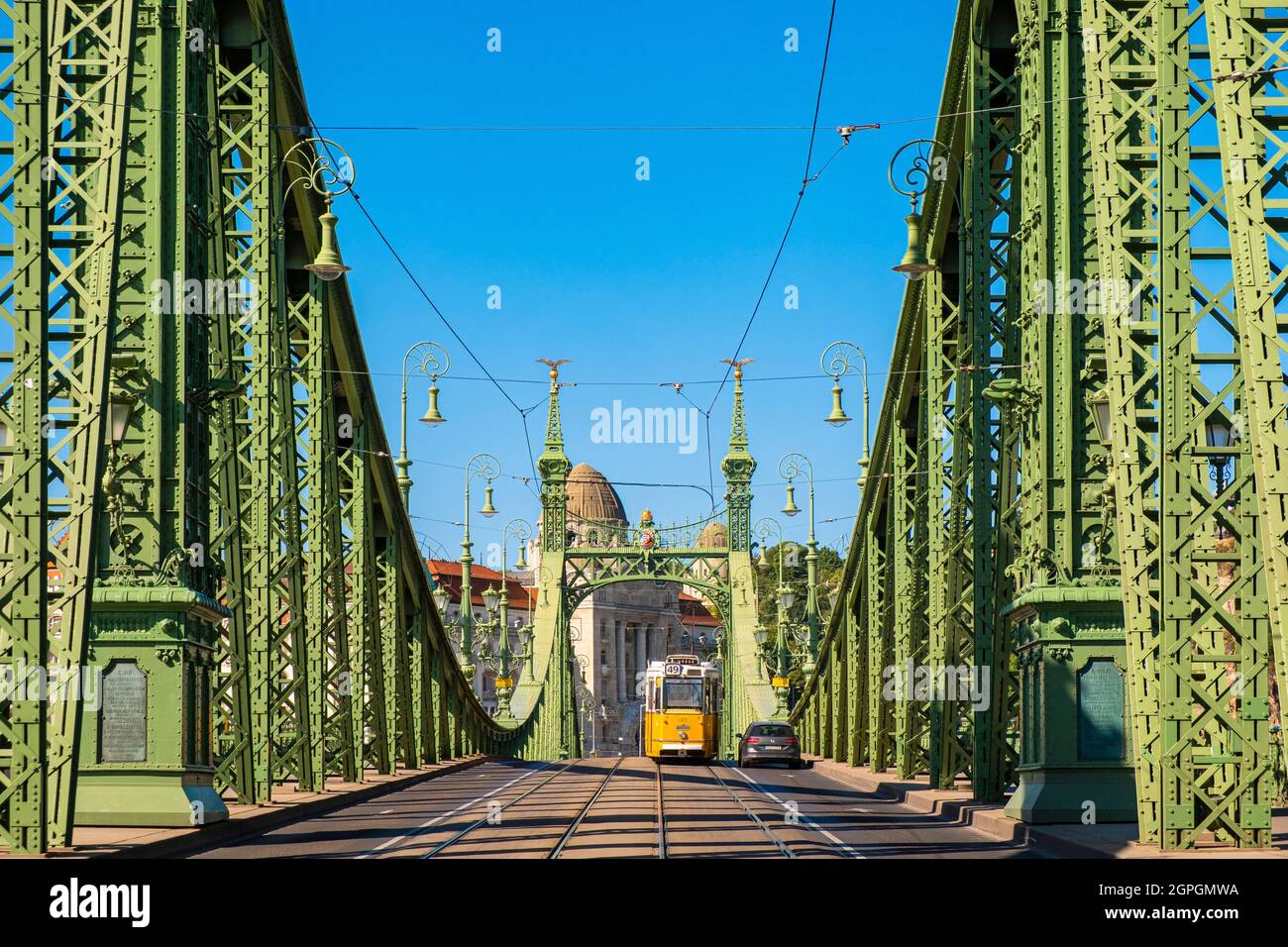 Hongrie, Budapest, classée au patrimoine mondial de l'UNESCO, le pont de la liberté (Szabadag) Banque D'Images