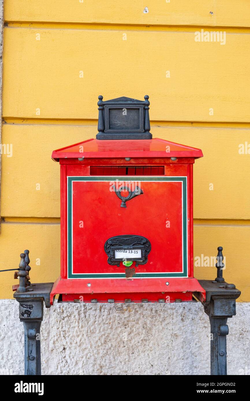 Hongrie, Budapest, classée au patrimoine mondial de l'UNESCO, district de Buda, Letterbox Banque D'Images