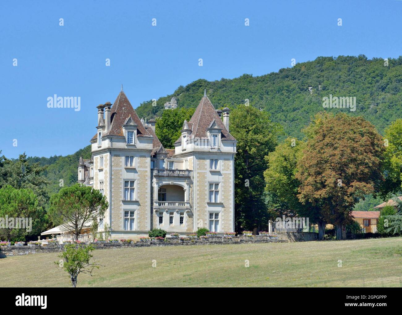 France, Dordogne, Périgord Noir, St Vincent de Causse, Château de Monrecour Banque D'Images