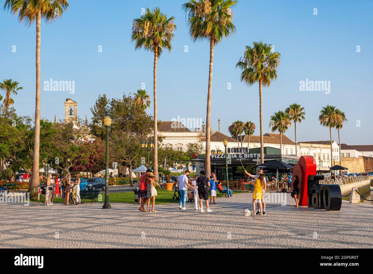 Portugal, Algarve, Faro, la vieille ville, le port de plaisance Banque D'Images