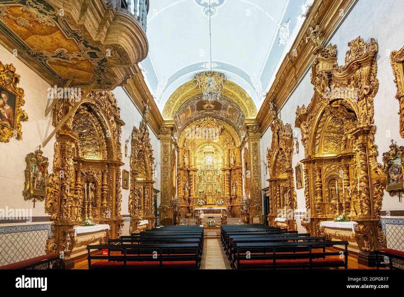 Portugal, Algarve, Faro, la vieille ville, l'église de Carmo Banque D'Images