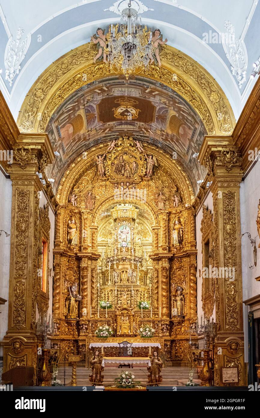 Portugal, Algarve, Faro, la vieille ville, l'église de Carmo Banque D'Images