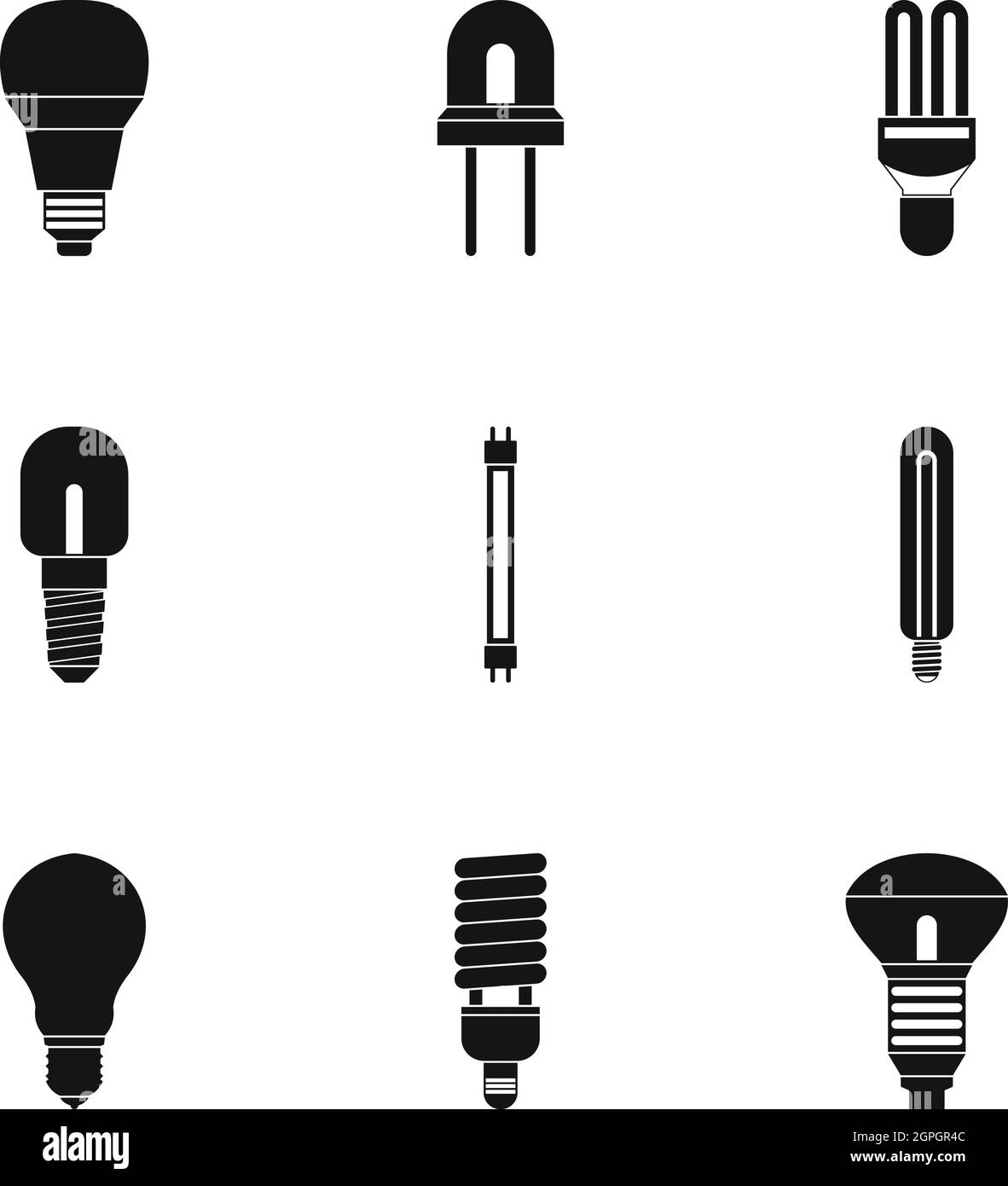 Kit d'éclairage, le style simple Illustration de Vecteur