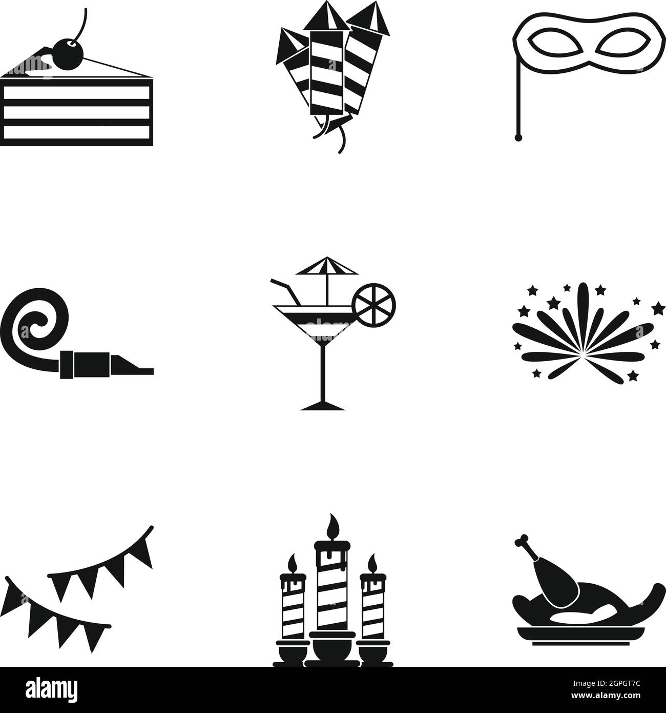 Maison de vacances icons set, le style simple Illustration de Vecteur