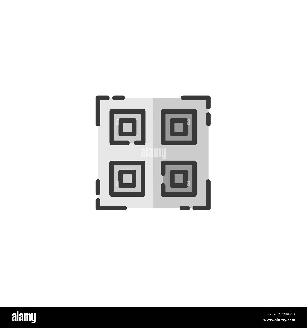Code QR. Technologie de paiement Web et d'achat. Icône de couleur remplie. Illustration de vecteur commercial Illustration de Vecteur