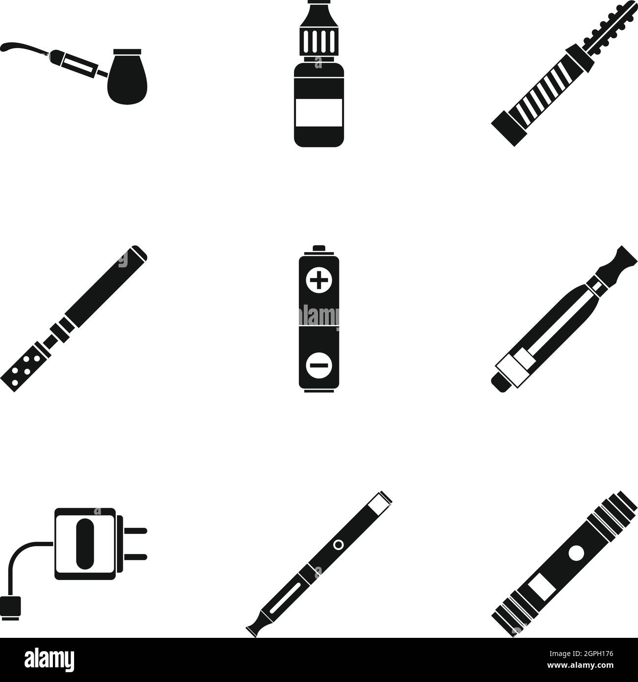 Cigarette électronique dessin Banque d'images noir et blanc