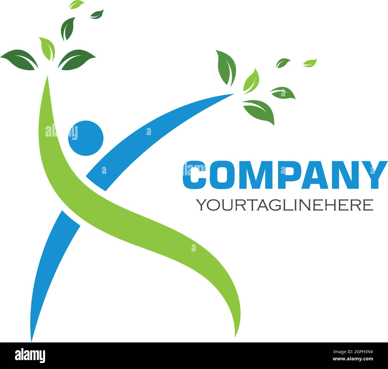 Vecteur de modèle de logo de personnes saines Illustration de Vecteur