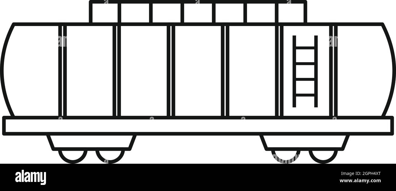 Réservoir d'huile, l'icône de fer style du contour Illustration de Vecteur