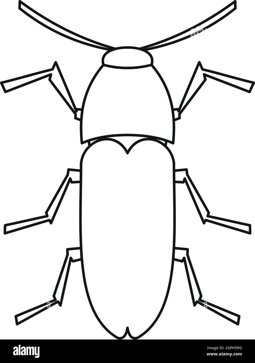 Bousier, icône de style contour Illustration de Vecteur