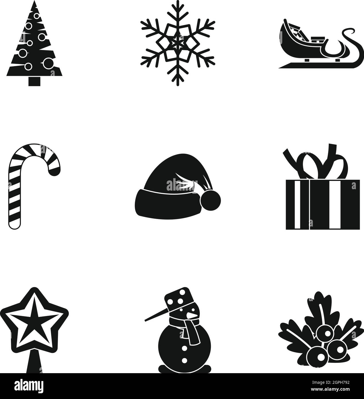 Maison de vacances d'hiver, le style simple icons set Illustration de Vecteur