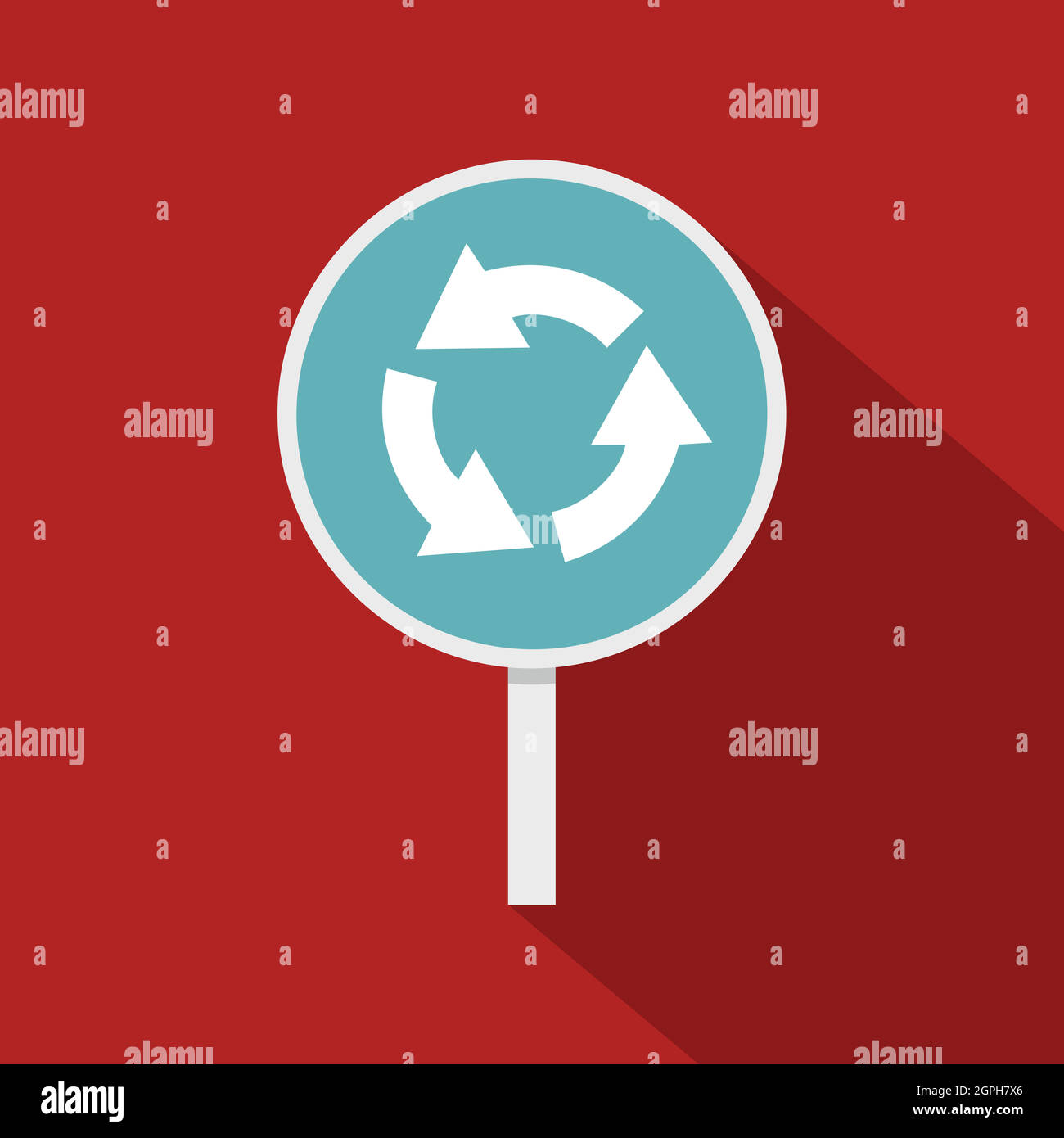 Panneau de signalisation bleu rond Banque d'images vectorielles - Alamy