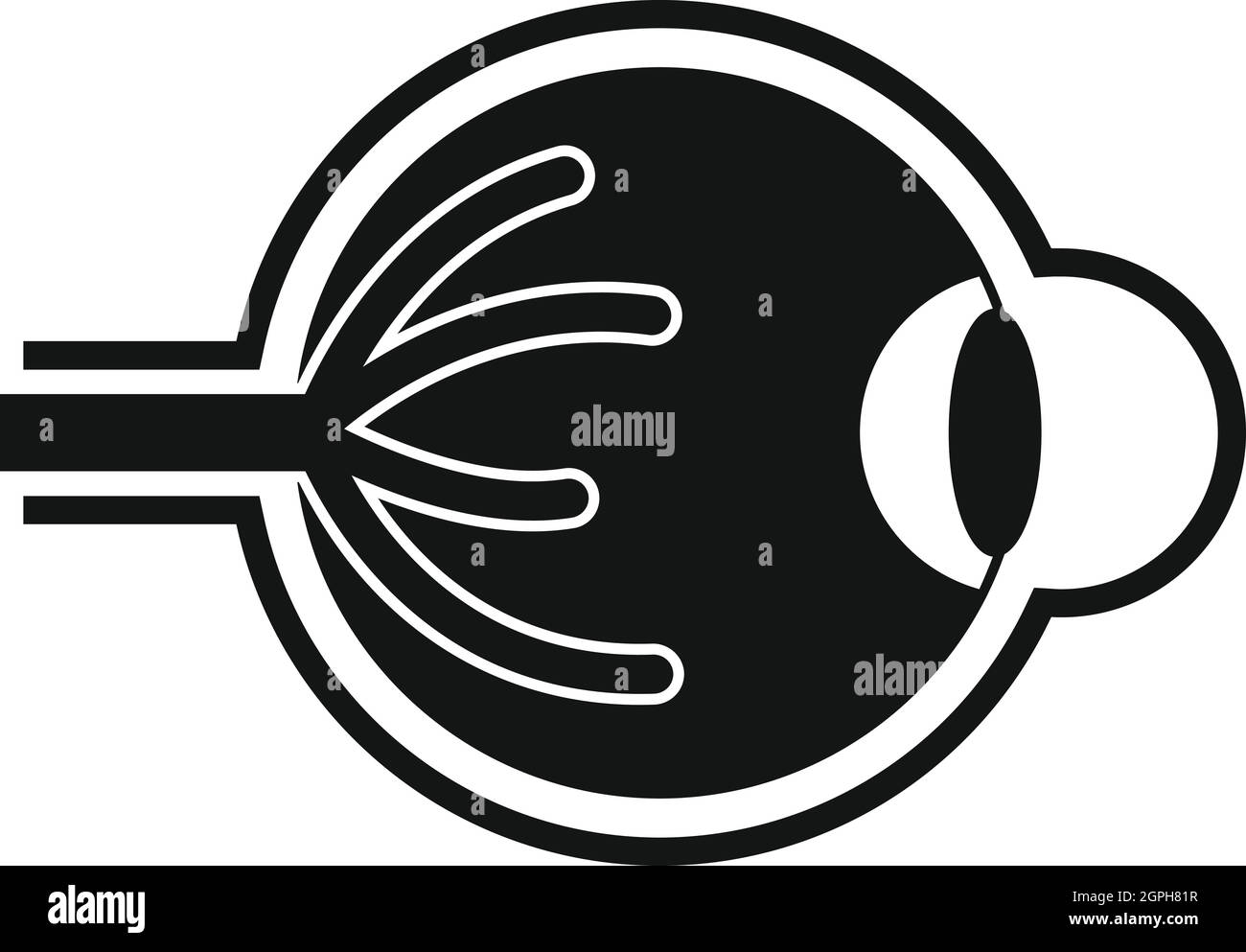 Les droits de l'icône globe oculaire, le style simple Illustration de Vecteur