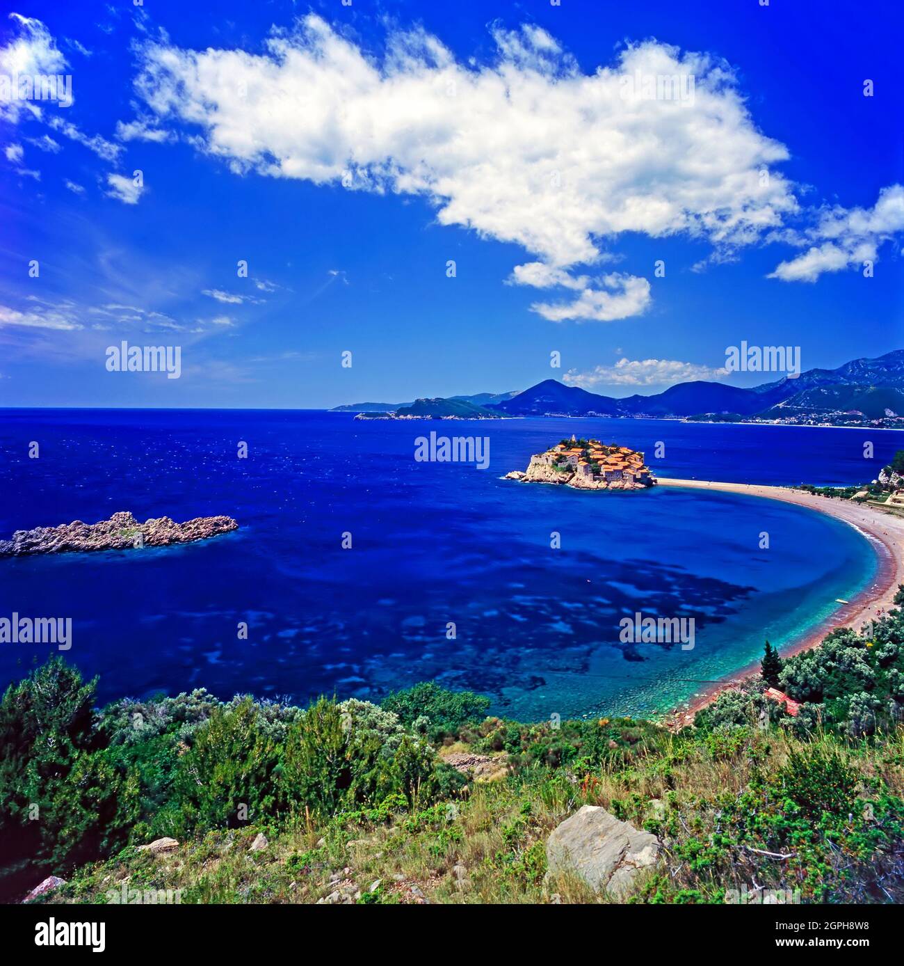 Resort Sveti Stefan au Monténégro Banque D'Images