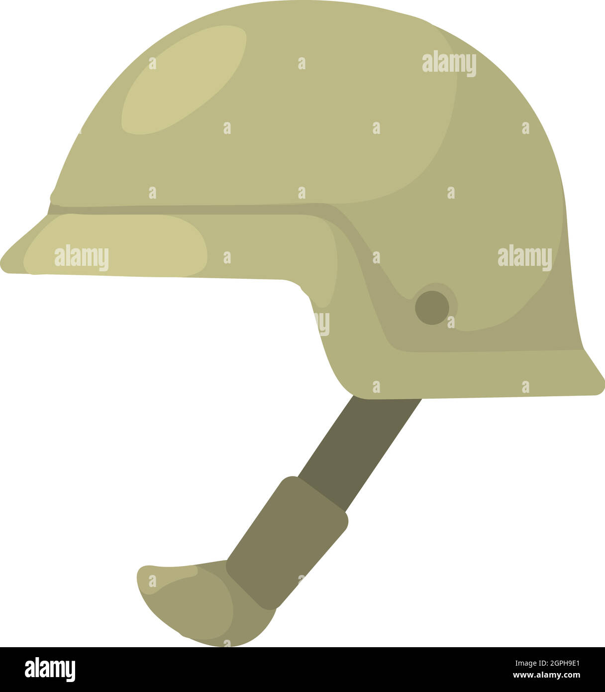 Icône de casque de soldat, style dessin animé Illustration de Vecteur