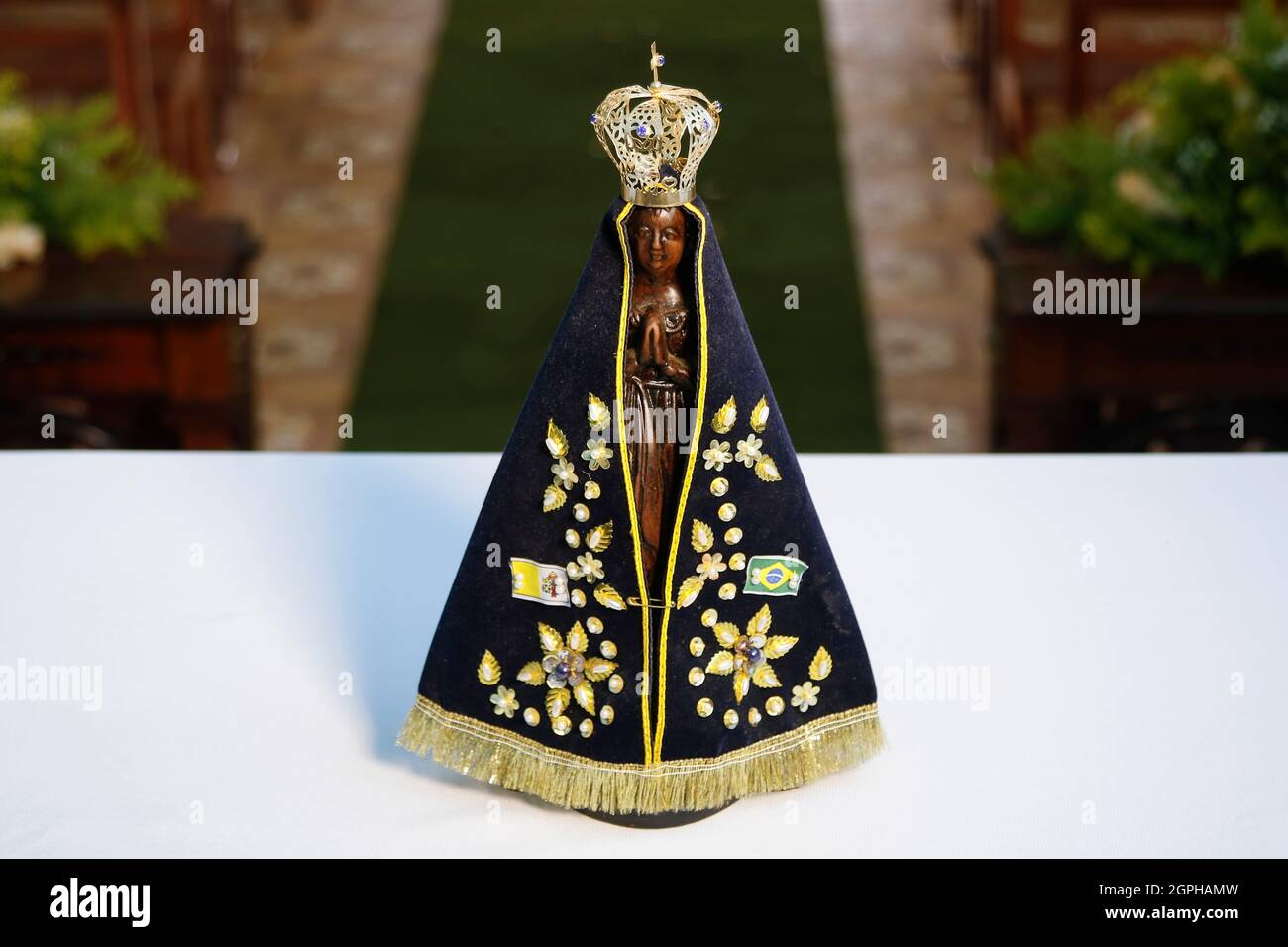 Statue de l'image de notre-Dame d'Aparecida, mère de Dieu, patronne du Brésil Banque D'Images