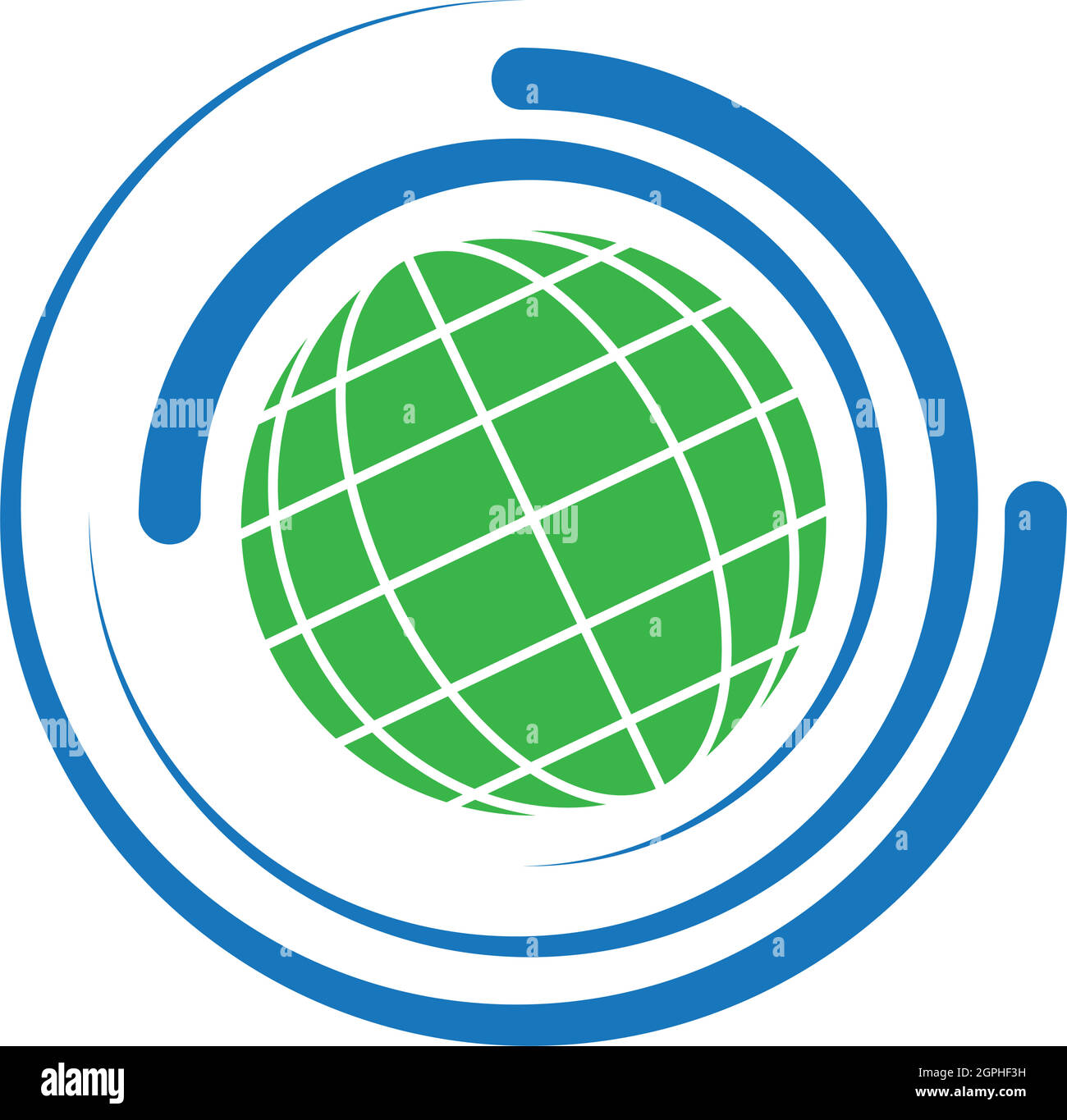 Globe, terre et gouttes, globe terrestre, recyclage, logo, icône Illustration de Vecteur