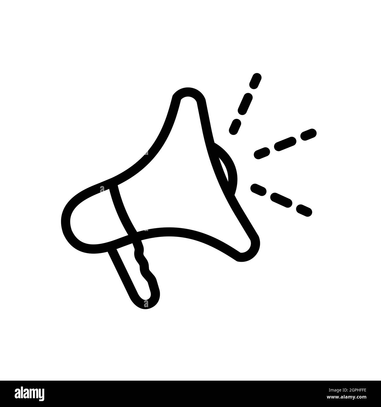 Le symbole du mégaphone, son, illustration du vecteur Illustration de Vecteur